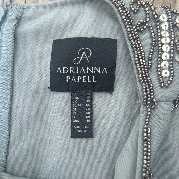 Adrianna Papell Embellished Sequined Sleeveless Sheath Dress Size 14 Beaded - Picture 5 of 16